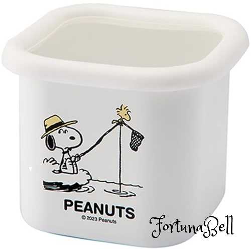 豊琺瑯 PEANUTS ホーローキューブストッカー ホワイト S SNJ-2314