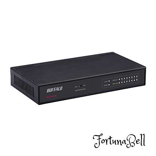 BUFFALO Giga対応 金属筺体 電源内蔵 8ポート ブラック スイッチングハブ 日本メーカー LSW5-GT-8NS/BK