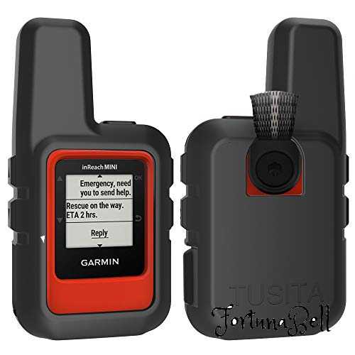 色：ブラック TUSITA ケース Garmin inReach Mini対応 - シリコン保護カバー - ハンドヘルド衛星通信ア..
