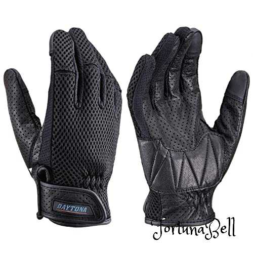 色：ブラック サイズ：XL デイトナ(Daytona) バイク用 グローブ 春夏 手のひら本革(ヤギ革) スマホ対応 フルメッシュ スタンダードグローブ DG-001 ブラック XLサイズ 32209