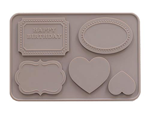 cotta cotta チョコプレートモールド バースデー グレー 厚み約0.5cm 91478