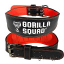 色：オレンジ サイズ：XLサイズ GORILLA SQUAD(ゴリラスクワッド) ウェイトリフティングベルト トレーニングベルト レザー パワーベルト 柔らかい