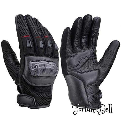 色：ブラック サイズ：XL デイトナ(Daytona) バイク用 グローブ 春夏 手のひら本革(ヤギ革) カーボンプロテクター スマホ対応 カーボンメッシュグローブ DG-003 ブラック XLサイズ 32434