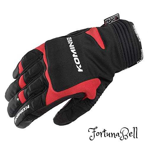 色：Black/Red サイズ：M コミネ(KOMINE) バイク用 ウインターグローブ-カルタゴ ブラック/レッド M GK-801 1010 秋冬春向け 防水 防寒 プロテクター ストレッチ素材