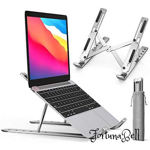 色：A-シルバー ノートパソコン スタンド PCスタンド改良 折りたたみ式 パソコンスタンド iVoler タブレット スタンド ラップトップスタンド pc スタンド 持ち運び アルミ合金製 6段階高さ調節