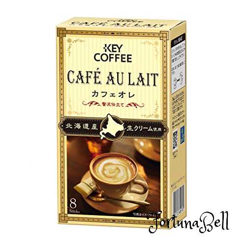 キーコーヒー カフェオレ 贅沢仕立て 8本入 *6箱 インスタント(スティック) 北海道産生クリーム使用