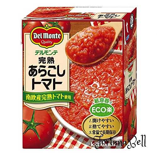 キッコーマン食品 デルモンテ 完熟あらごしトマト 紙パック トマト缶 缶詰 388g*12個