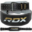 サイズ:Large RDX トレーニングベルト ウェイトリフティングベルト WBS-4RB 筋トレ パワーベルト レザー 本革 カウハイド ブラック 大人用 メ...