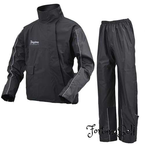 色：ブラック サイズ：M デイトナ(Daytona) バイク用 レインウェア 上下セット 耐水圧20,000mm ストレッチ 止水ファスナー 防水 ハイパフォーマンスレインウェア DR-001 ブラック Mサイズ 48212