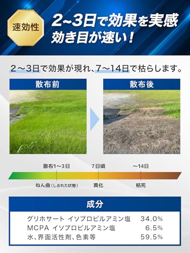 サイズ：1本 ハート(Heart) はやわざ 1L 除草剤 液剤 原液 ジェネリック 頑固な雑...