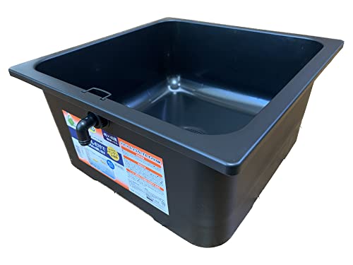 テトラ (Tetra) じょうろでキレイメダカ鉢 40*40黒 水を入れ替えることができる 睡蓮鉢 金魚鉢 割れに..