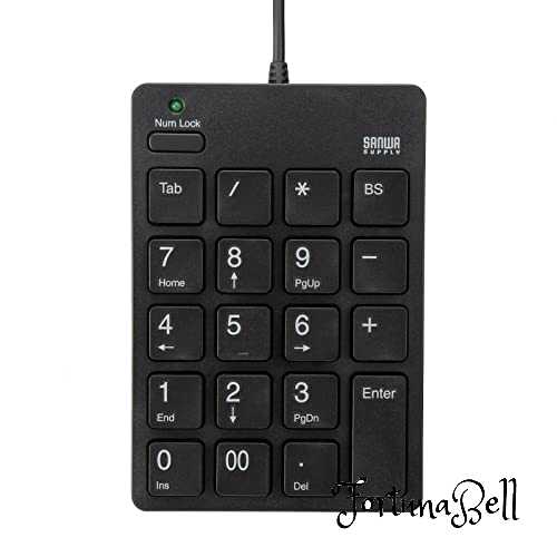 サンワサプライ USBテンキー(Type-Cコネクタ・USB2.0ハブ付き) NT-18CUHBK