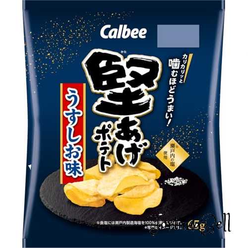[堅あげポテト] カルビー 堅あげポテトうすしお味 65g*12袋