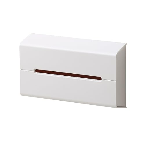 色：1)ホワイト ideaco(イデアコ) 壁に取り付け可能 レギュラーサイズ ティッシュ ホルダー WALL2 white (ウォールツー ホワイト)