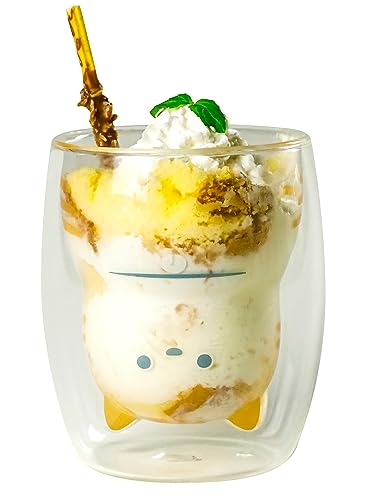 シービージャパン(CB JAPAN) 耐熱グラス [トラ] 270ml 結露しにくい 2層構造 電子レンジで温められる 食器洗浄機対応 耐熱ネコグラス UCA