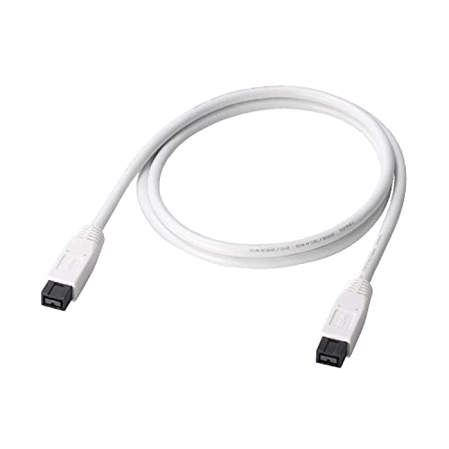 IEEE1394b(9ピン)端子を装備したパソコンと、IEEE1394b(9ピン)端子を装備したハードディスクドライブなどを接続できるFireWireケーブルです。最大800Mbpsの高速データ転送が可能です。外部ノイズの干渉を受けにくいツイストペアケーブルです。サビなどに強く信号劣化を抑える金メッキピンを採用しています。外部ノイズの干渉から信号を保護する2重シールドケーブルを採用しています。EUの「RoHS指令(電気・電子機器に対する特定有害物質の使用制限)」に準拠(10物質)した、環境に配慮した製品です。