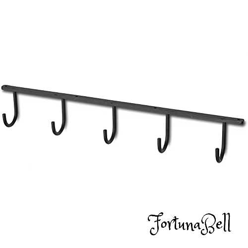 ポッシュリビング アイアンハンギングフック 5連 ブラック 63145