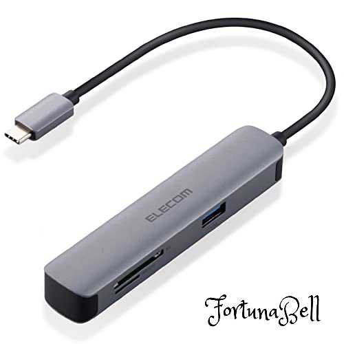 エレコム USB Type-C ハブ ドッキングステーション 5-in-1(SD/microSD) DST-C16SV/EC HDMIポート 4K対応 USB3.0*2ポート SD/microSDスロット Macbook/Macbook Pro/iPad Pro/Surface他対応