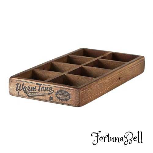 ダルトン(Dulton) 木製トレイ 仕切り ボックス アンティーク調 収納 ケース 8パーティション 高さ4cm ..