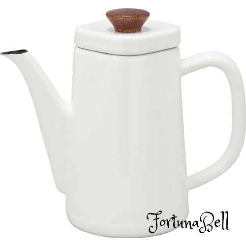 野田琺瑯(Nodahoro) コーヒーポット 1.2L ホーロー 日本製 アンビ ホワイト ANB-1.2PW