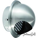 ワールド SUS304ステンレス 丸型フード付ガラリ φ150mm アミ付(10メッシュ) H/L(ヘアーライン)クリアー WFG-150