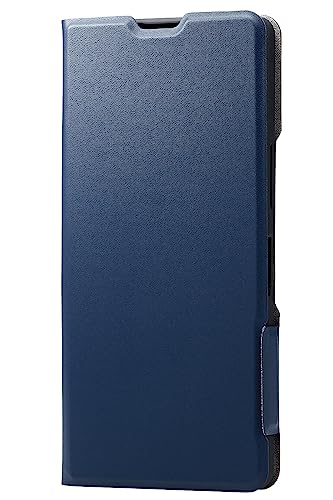 エレコム AQUOS R8 / SH-52D ケース 手帳型 レザー 革 薄型 軽量 UltraSlim カードポケット付き ネイビー PM-S232PLFUNV