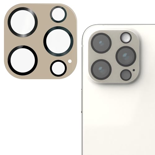 エレコム iPhone 15 Pro/iPhone 15 Pro Max カメラレンズカバー ガラス &me 可愛い パレットカラー 10H 指紋防止加工 グレージュ PM-A23CFLLP5GB