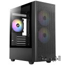 Micro ATX ミドルタワーケース NX500M ARGB 3*120mm ARGBファン付属 ブラック