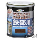 アサヒペン 塗料 ペンキ 水性高耐久鉄部用 1.6L チョコレート色 水性 サビの上からそのまま塗れる ツヤあり 低臭 サビドメ剤配合 特殊フッ素樹脂配合 紫外線劣化防止剤配合 日本製
