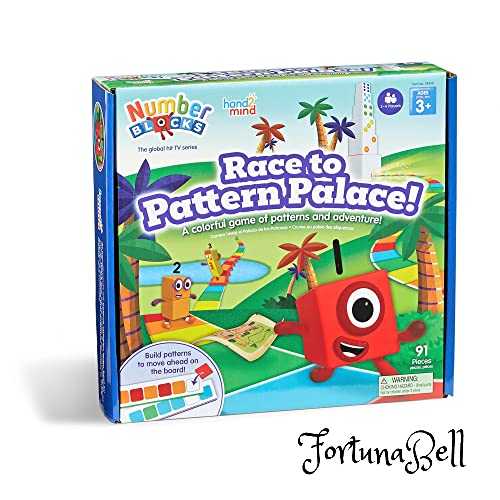 hand2mind Numberblocks Race to Pattern Palace! ボードゲーム パターンと色認識ゲーム 知育ボードゲーム ファミリーゲームナイト 数え方ゲーム 算数おもちゃ 幼稚園学習ゲーム, 95400