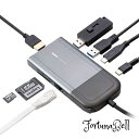 ロジテック USB Type-C ハブ ドッキングステーション 8-in-1 画面表示ON/OFFボタン付 USB PD 100W対応 USBA*2 4K60Hz HDMI*1 USB-C*2 LAN*1 SD*microSDスロット LHB-PMP8U3SS(2)