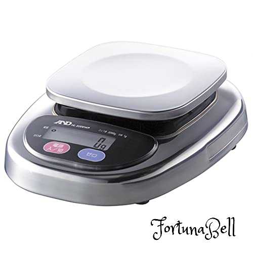 A&D 防塵・防水デジタルはかり HL-3000WP *ひょう量:3000g 最小表示:1g 皿寸法:128(W)*128(D)mm*(4)