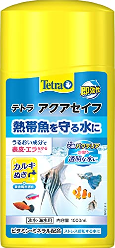 サイズ：1L テトラ (Tetra) アクアセイフ 1.0リットル 有害なカルキ塩素を中和 観賞魚の粘膜やエラを守る バクテリアの定着を促す 重金属無害化 水質調整剤 アクアリウム 粘膜保護 熱帯魚 海