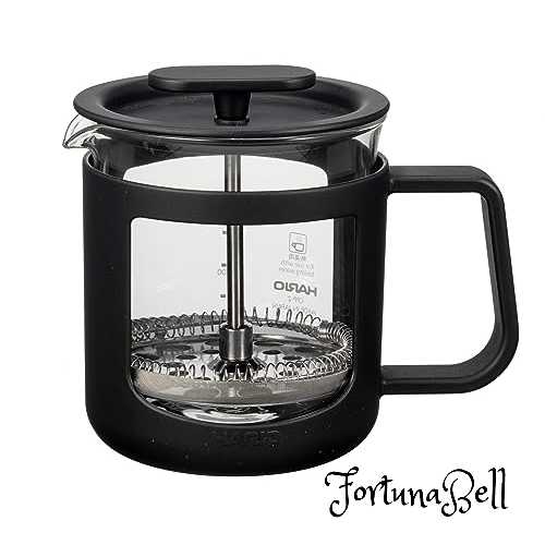 HARIO(ハリオ) カフェプレス・U フレンチプレス ティープレス プレス式 コーヒー 耐熱ガラス 実用容量300ml ブラック CPU-2-B