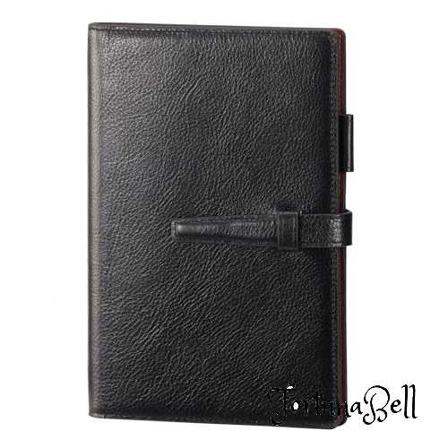 レイメイ藤井 手帳 システム手帳 2025年 バイブルサイズ ダヴィンチ マンスリー ブロック 牛革 ブラック 25DB21B 2025年 4月始まり対応