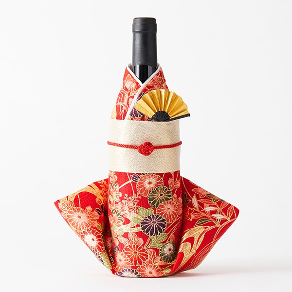 【送料無料】Kimono 着物 ボトルカバー プレミアムライン 菊姫 甲斐御前 プレゼント 贈り物 お礼 お土産 日本製 お洒落 クール モダン 伝統的 観光庁COOL JAPAN金賞 台湾賞 ドイツ賞