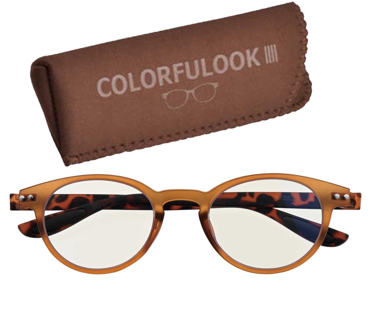 メイガン 老眼鏡 遠近両用 累進 ブルーライトカット 携帯 軽量 おしゃれ ボストン ブラウン*デミ 遠近仕様 度数+2.00 （colorfulook カラフルック 軽量 形状記憶 フレーム） 5572-20