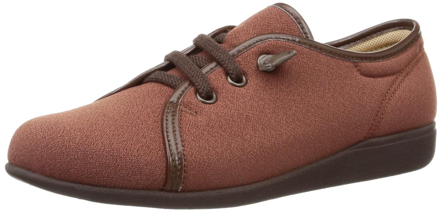 [快歩主義] 安心して歩ける 介護シューズ 軽量 転倒予防 KHS-L169 レディース レンガ