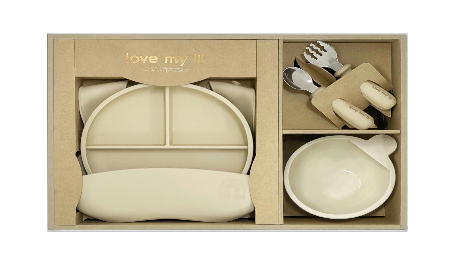ラブマイリル ギフトセットA 出産祝い お食事セット [ソフトスタイ/吸盤付きディッシュ/ボウル/スプー..
