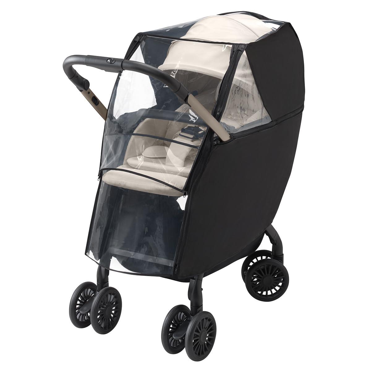 Aprica(アップリカ) ベビーカー用レインカバー レインカバー タイプ4 【マール対応】 (ブラック) 2226940