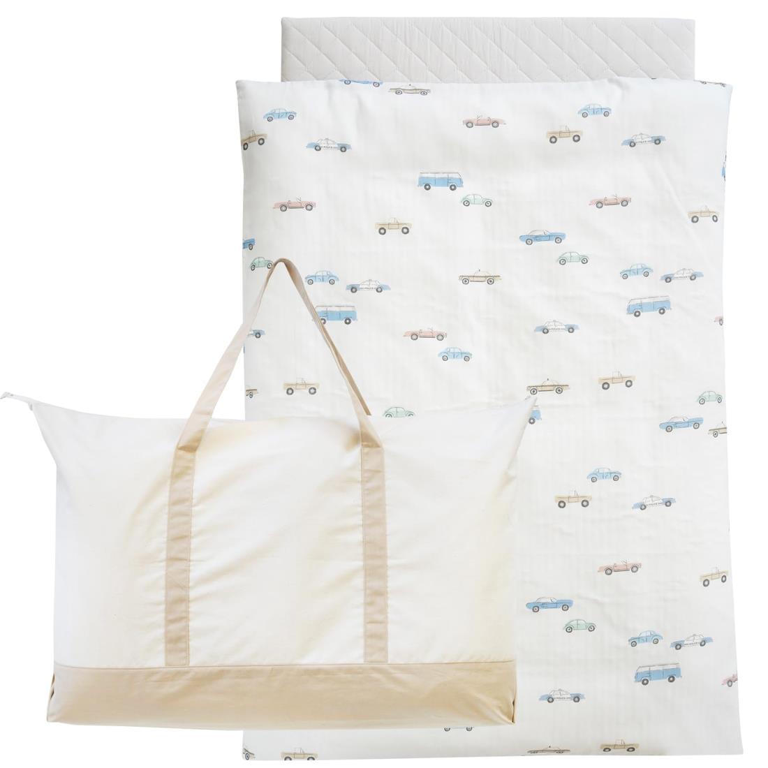 sandesica サンデシカ お昼寝布団 セット 日本製 【新生児用】 掛ふとん 敷ふとん 撥水バッグ カバン付..