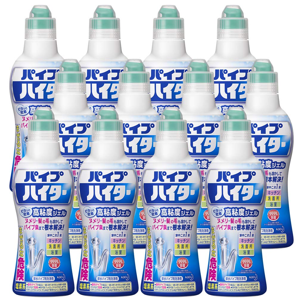 ハイター 【ケース販売】パイプハイター 排水口・パイプクリーナー 高粘度ジェル 500ml×12個
