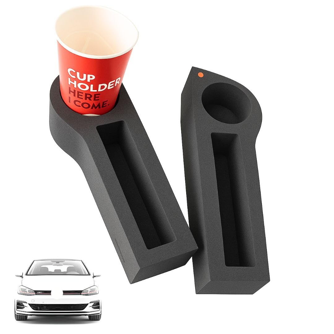CASPORT ドリンクホルダー VW ゴルフ8 ゴルフ8.5 専用 防音素材 小物収納 高級内装フィット 左右2個セ..