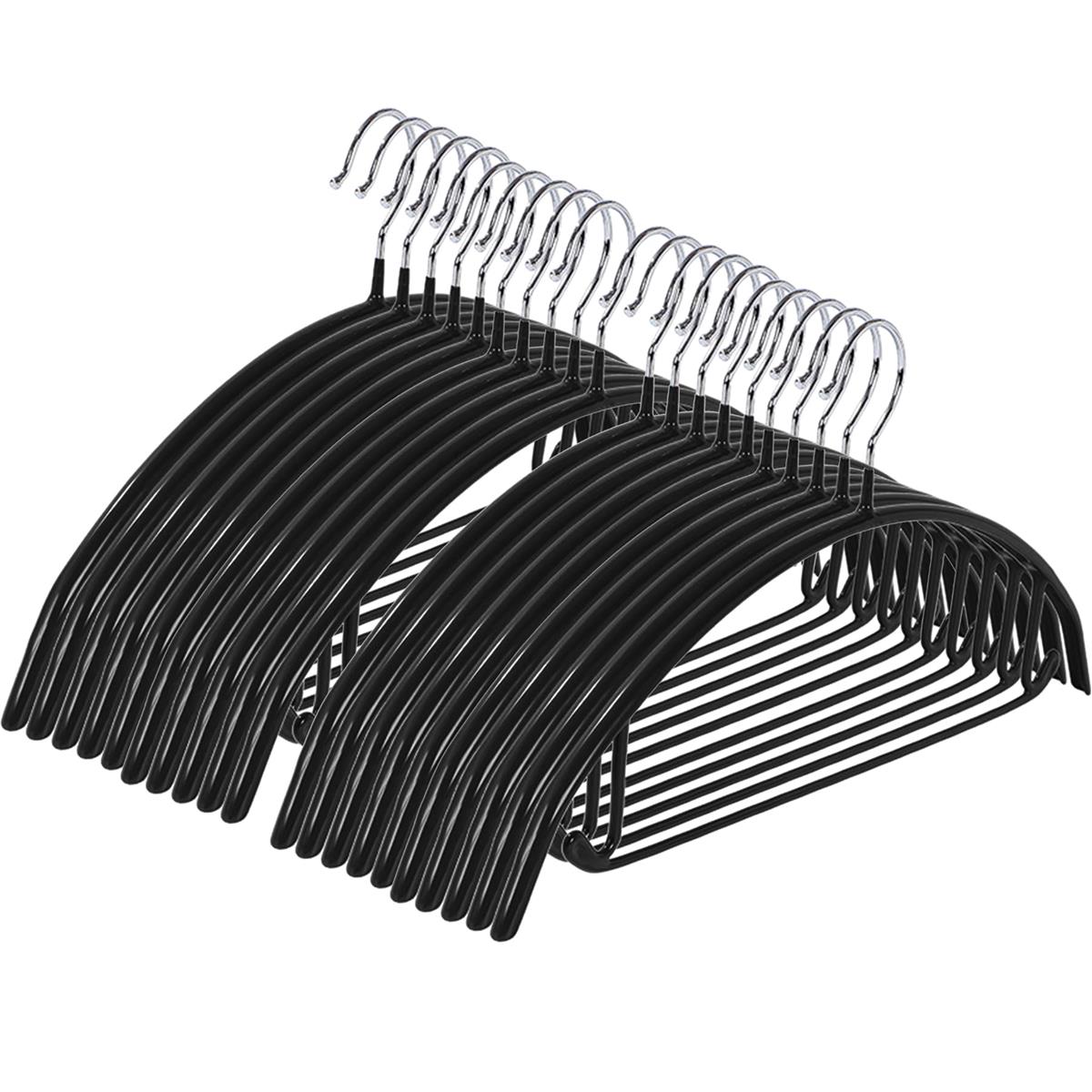 HOSUR ハンガー すべらない かたくずれ防止 20本セット スーツハンガー 洗濯物干し 跡がつかない 収納 型崩れ防止 滑らない 滑り落ちない 衣類 ズボン 乾湿両用