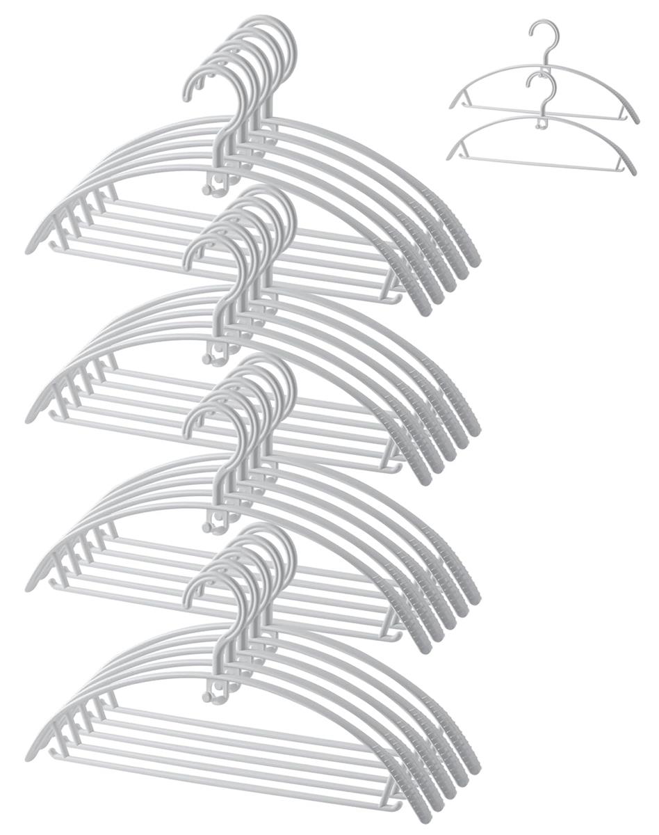 AYO ハンガー ズボンハンガー スーツハンガー 洗濯干しハンガー 跡がつかないハンガー プラスチック 20本組 グレー 乾湿両用 はんがー 連結フック付き 多機能収納 おしゃれハンガー 省スペース 型崩れ防止 hanger