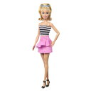 バービー(Barbie) バービー65 ファッショニスタ ボーダートップ きせかえ人形・ハウス 3歳から ピンク HRH11