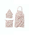 レップ(Rep) habituel(アビチュアル) コニー キッズエプロン3Pセット ピンク しろくま バンダナ・巾着付き 綿100%使用 洗濯機対応 子供用 ...