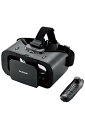 エレコム VRゴーグル リモコン 360度 目幅調整 ピント調整 メガネ対応 非球面光学レンズ採用 4.7~7.0インチ以内の スマホ/iPhone 対応 ブラ...