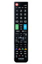 エレコム リモコン テレビ 汎用 (12メーカー) パナソニック/日立/シャープ/東芝/ソニー/三菱/LG/ハイセンス/アイワ/アズマ/オリオン/フナイ 設定番号を入力するだけですぐに使える 動画配信サービスへの切り替え可能 ブラック ERC-TV02LBK-MU