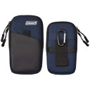 エツミ Coleman (コールマン) コラボレーションモデル スマートポーチ ネイビー スマホポーチ ベルト ループ カラビナ 付き アウトドア キャンプ iPhone, Galaxy, Google Pixel, Xperia など対応 汎用スマホケース VCO-8754